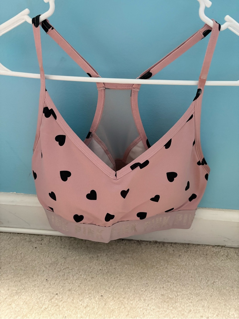 VS PINK Heart-Print Bralette - Soft Support
